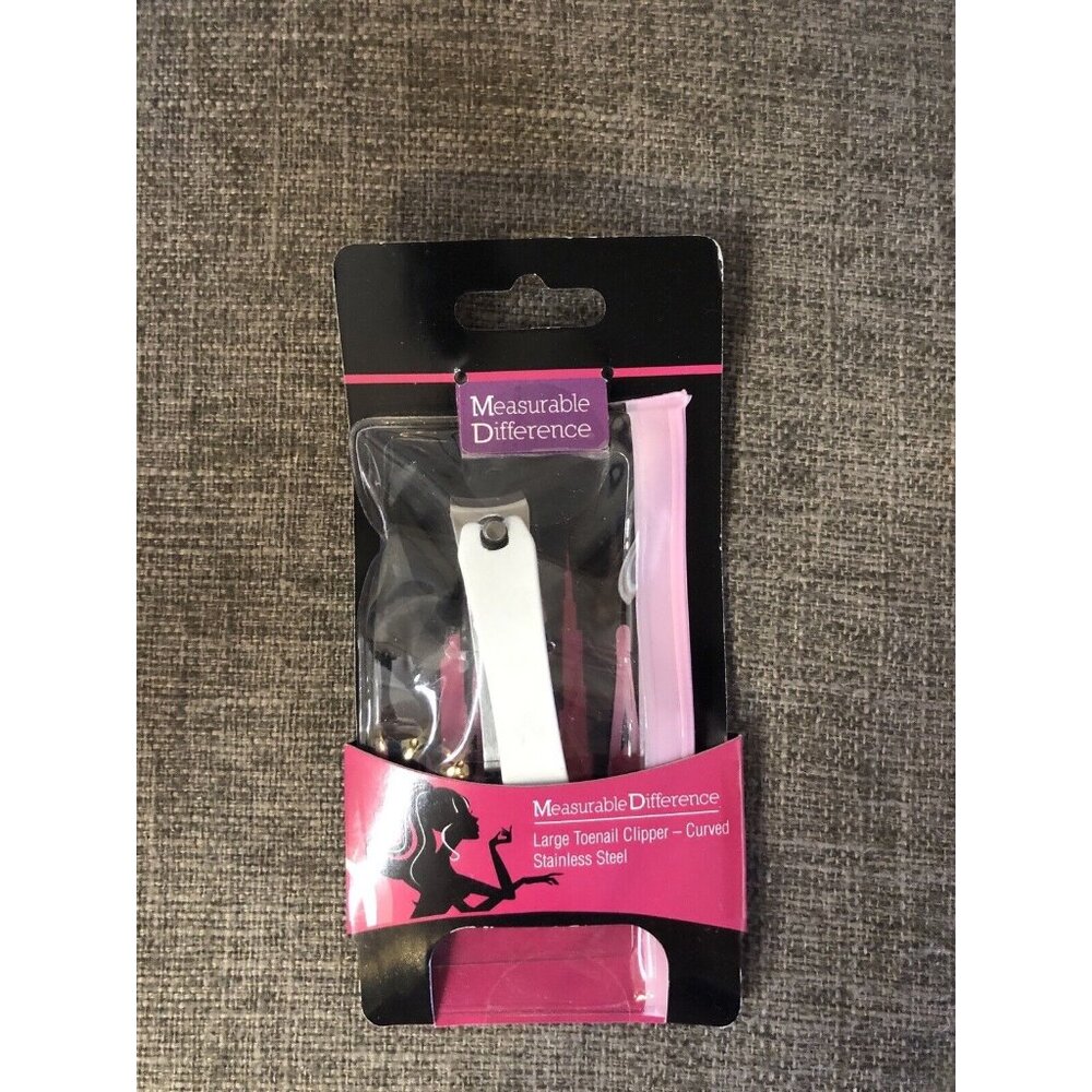 Measurable Difference Stainless Steel Curved Large Toe Nail Clipper with Case